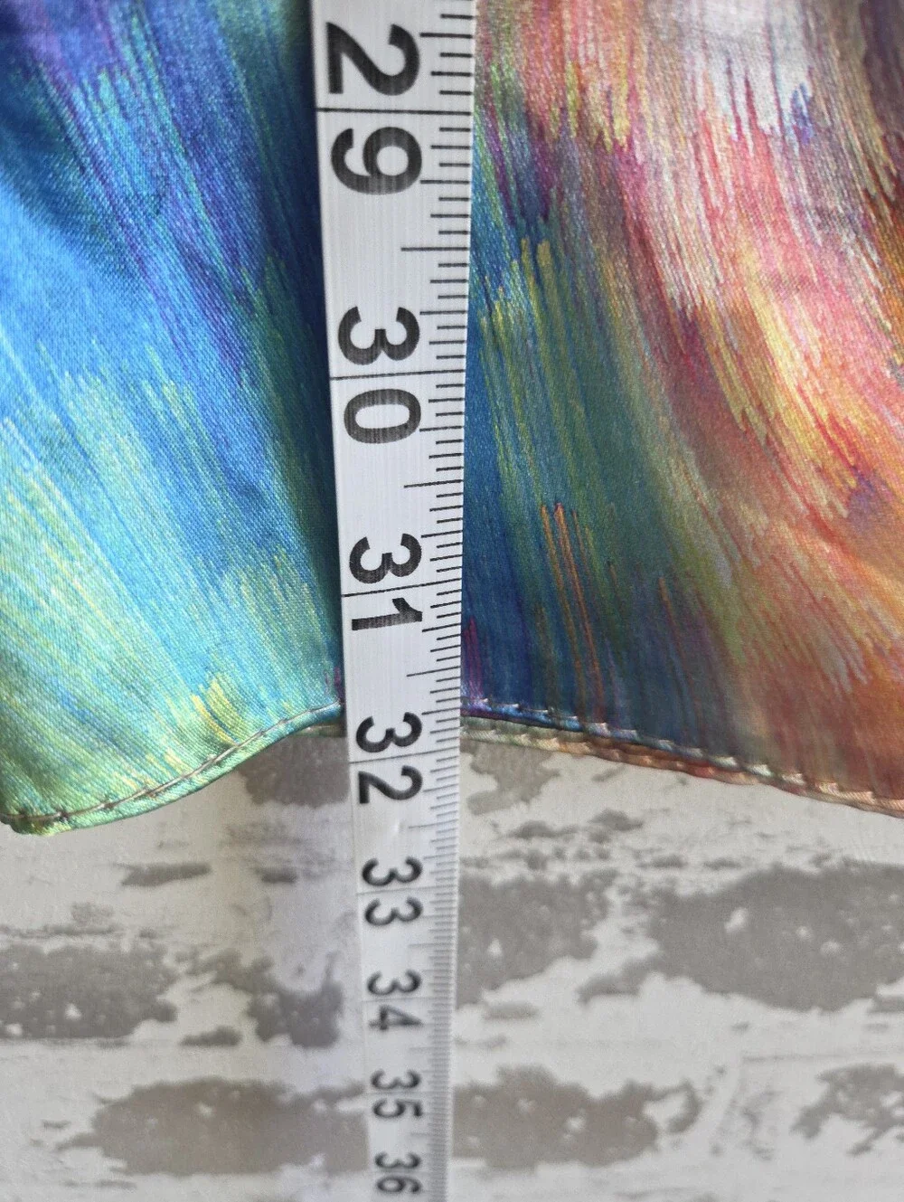 Reversible Abstract Floral Swirl Silk Feel Scarf
